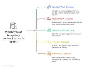 Different types of temporary contracts in Spain