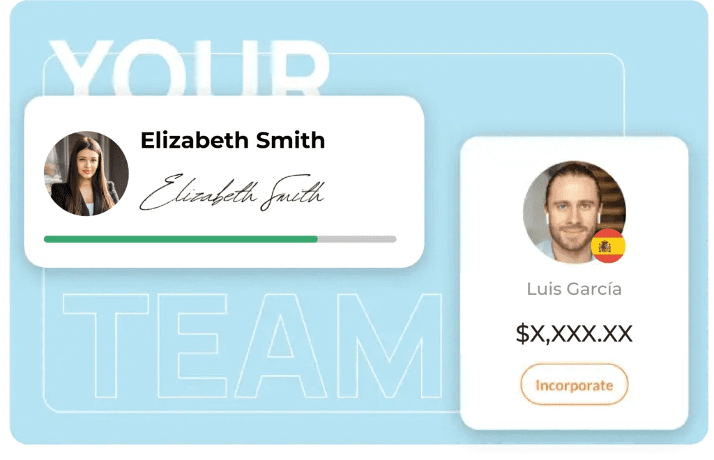 EOR services - Icons and Testimonials